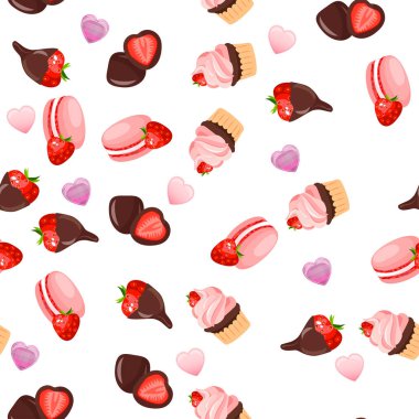 Çilekli çikolatalı kek