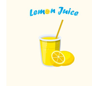Vector lemon juice clipart
