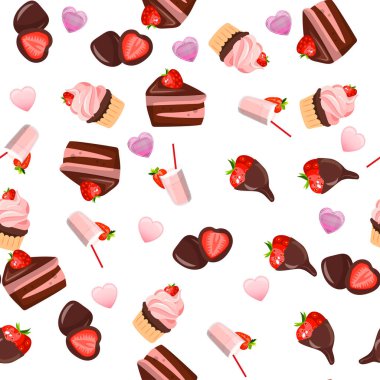 Çilekli çikolatalı kek