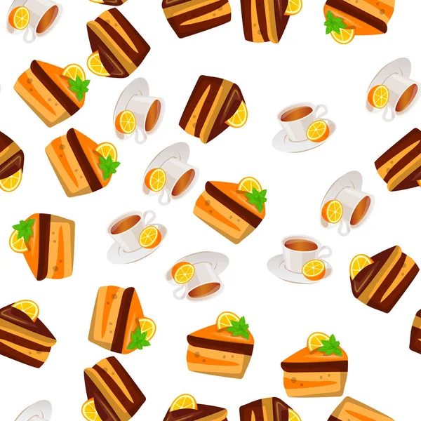 Orange cake or pie — Stock Vector