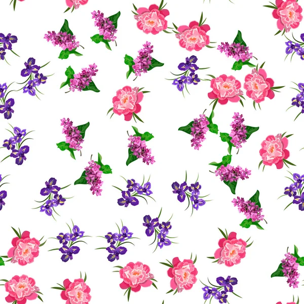Kvete světle fialový květ — Stockový vektor