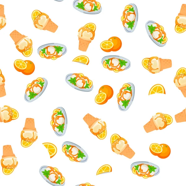 Πορτοκάλι παγωτό — Διανυσματικό Αρχείο