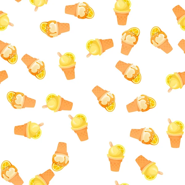 オレンジ アイス クリーム — ストックベクタ