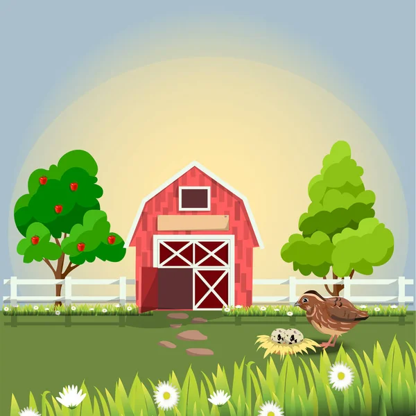 Gelukkige en vrolijke boerderijdieren — Stockvector
