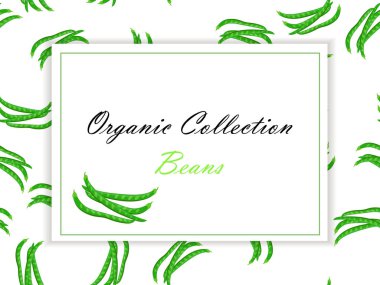 Yüksek kaliteli vektör çizim fasulye etiket.