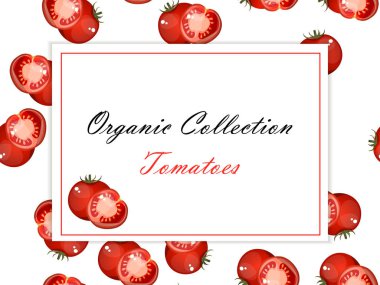 Domates etiket için VINTAGE poster şablonu