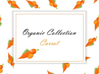 Taze havuç etiket veya etiket.