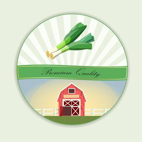 Vector Vegetable food banner. Leek sketch. — Stock Vector