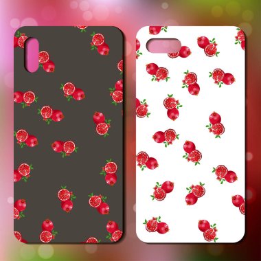 Telefon kapağı üzerinde orijinal meyve şekli