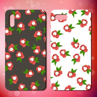 Telefon kapağı üzerinde orijinal meyve şekli