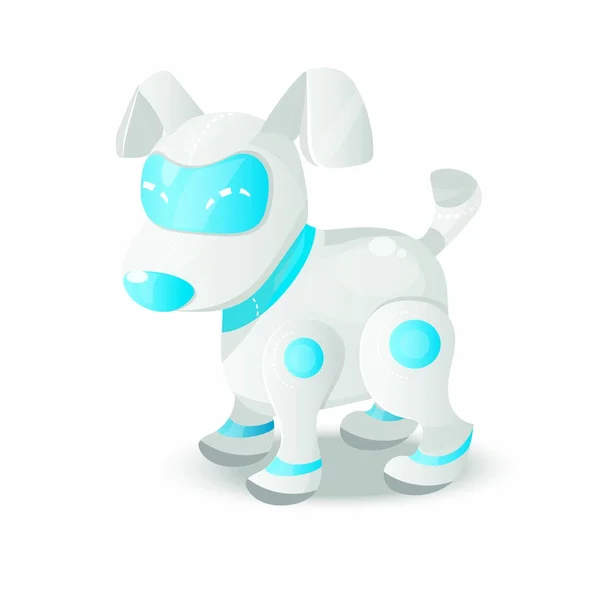 Oyuncak robot köpek şeklinde itiraz ediyorum. Vektör dağılımı. — Stok Vektör