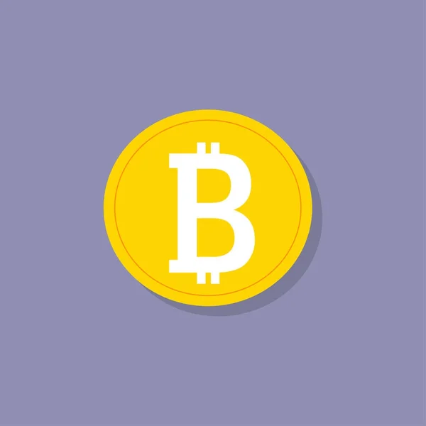 Bitcoin. Moeda digital — Vetor de Stock