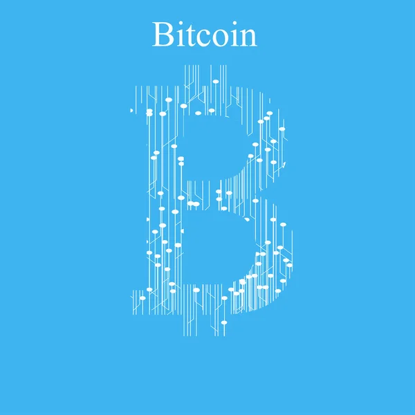 Bitcoin. Waluty cyfrowej — Wektor stockowy