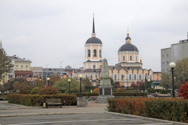 Tomsk, Rusya-Ekim 09, 2016: Epiphany Cathedral
