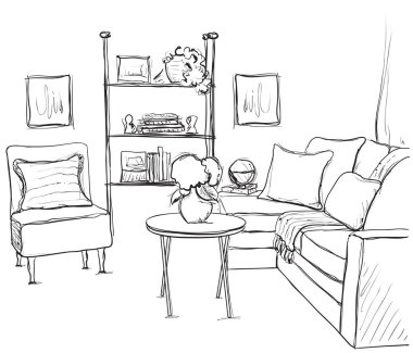 El vektör çizim bir çift spor ayakkabı ile çekilmiş. Kavram çalıştırın. Kroki.