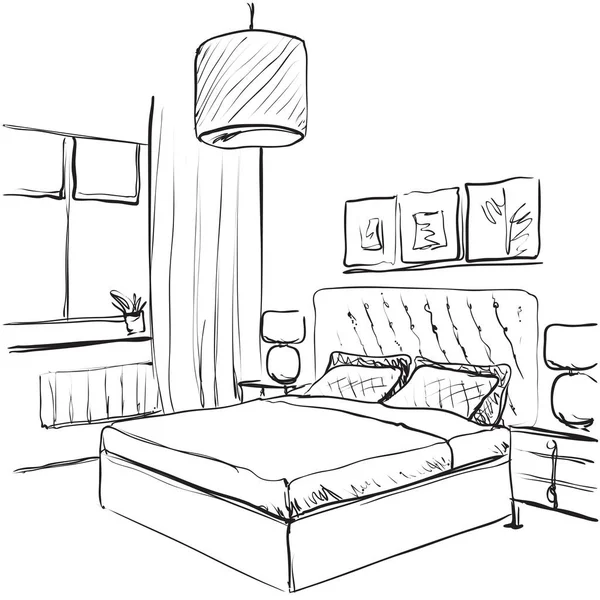 Bed sketch Vector Art Stock Images | Depositphotos