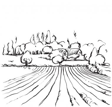 Elle çizilmiş bir alanları gösteren resim