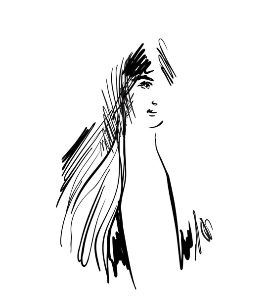 Visage dessiné à la main — Image vectorielle