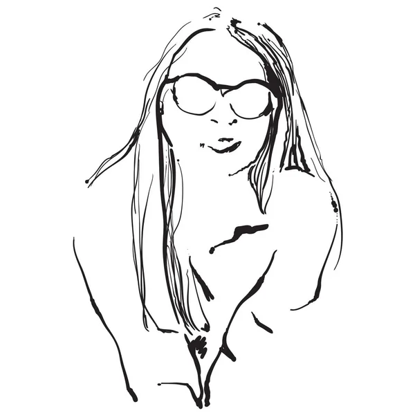 La chica de las gafas de sol — Vector de stock