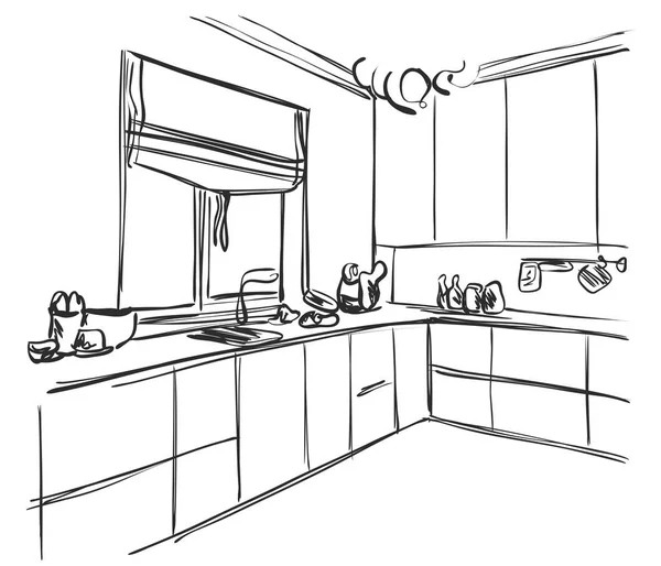 Mutfak iç kroki, ev mobilyaları