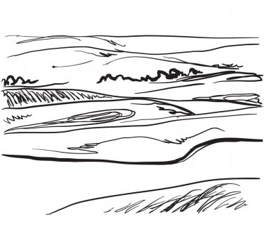 Doodles'ın peyzaj alanları ve ağaçlar.