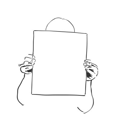 Çerçeve elinde olan kız. Şekil çizimi