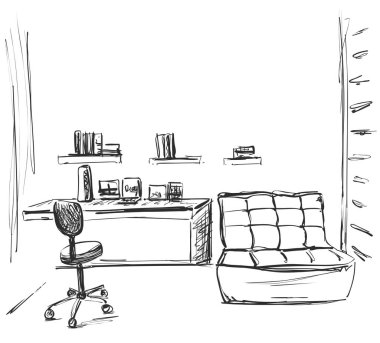 Aralıksız çizim çizimi, alışveriş arabalarını iten mutlu bir genç adam çiziyor. Bir satır perakende satış mağazası pazar vektör illüstrasyonu