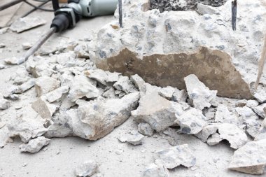 Arka plan Beton kırma matkap ile Beton kırma