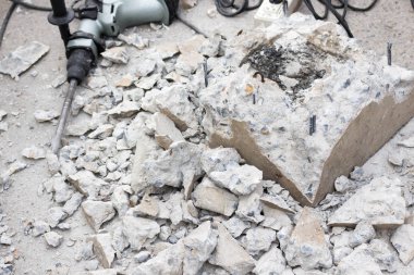 Arka plan Beton kırma matkap ile Beton kırma
