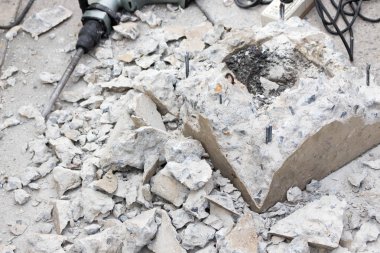 Arka plan Beton kırma matkap ile Beton kırma