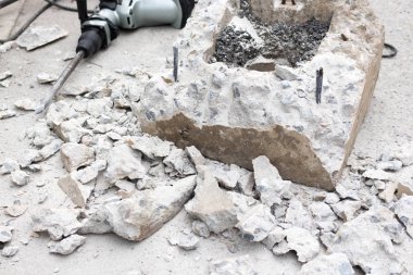 Arka plan Beton kırma matkap ile Beton kırma