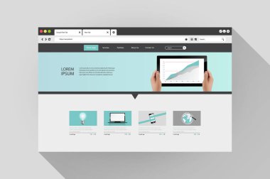Modern Web sitesi şablon tasarımı
