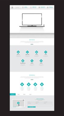 modern bir sayfa web sitesi şablonu