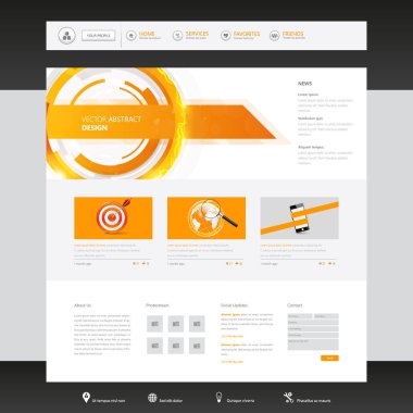 Modern Web sitesi şablon tasarımı