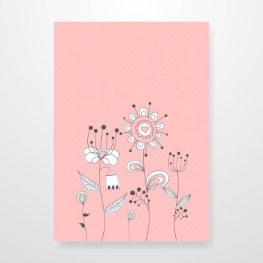 romantik çiçeklerle zarif el ilanı