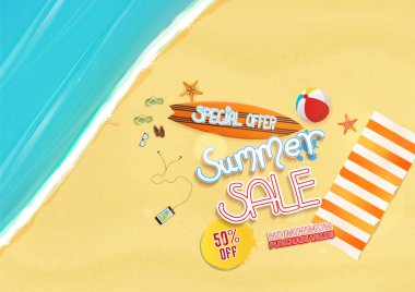 Yaz satış afiş tasarımı