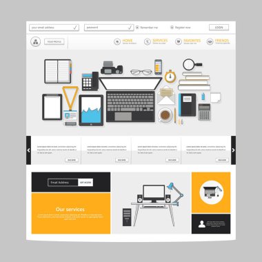 modern bir sayfa web sitesi şablonu