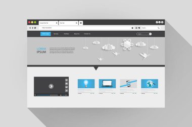 Modern Web sitesi şablon tasarımı