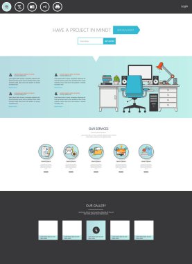 Modern Web sitesi şablon tasarımı