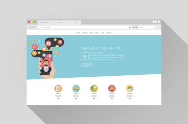 Modern Web sitesi şablon tasarımı