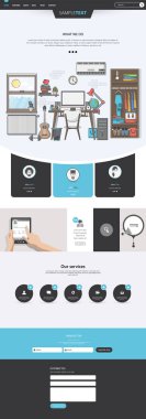 modern bir sayfa web sitesi şablonu