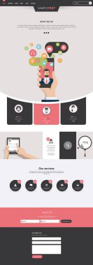 modern bir sayfa web sitesi şablonu