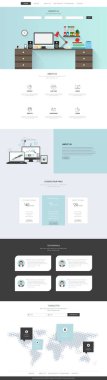 modern bir sayfa web sitesi şablonu