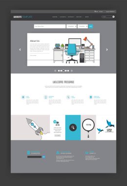 Modern Web sitesi şablon tasarımı