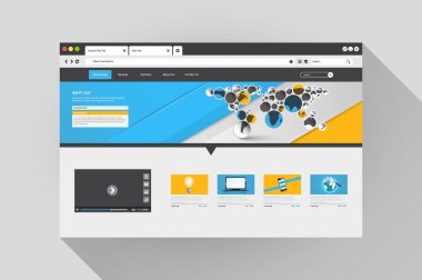 Modern Web sitesi şablon tasarımı