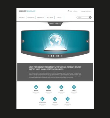 Modern Web sitesi şablon tasarımı
