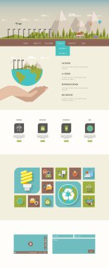 modern bir sayfa web sitesi şablonu