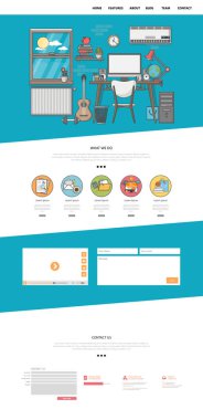 modern bir sayfa web sitesi şablonu