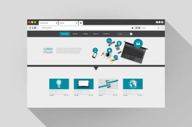 Modern Web sitesi şablon tasarımı