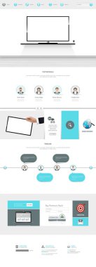 modern bir sayfa web sitesi şablonu